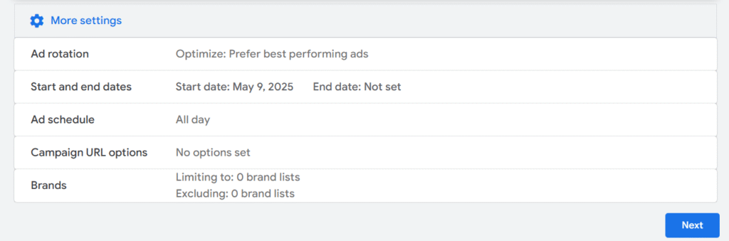 how to set up Google Search campaign