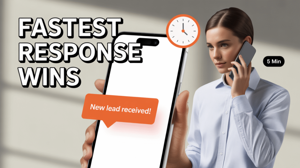 Sales team responding to a real estate lead within 5 minutes